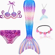 Kids Mermaid Tails Swimming Swimwear Swimmable Beach Clothes Little Children Mermaid Swimsuit Can Ad