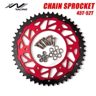 XW RACING Rear Chain Sprocket Steel Aluminium 45-52T Honda CRF150L XR250 CRF230F CRM250 CRF250
