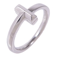 TIFFANY＆CO 18K白金T1 Narrow Ring戒指US#4.75