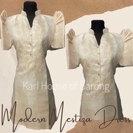 Modern Filipiniana Barong Dress/ Mestiza Dress