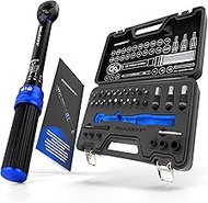 HASKYY Torque Wrench 1/4 Inch 2-20 Nm Set Bicycle Torque Bit Socket Extension Torx Bit Set, F1/4 Inc