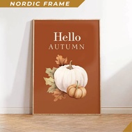 Wall paintings, Hello Autumn, Autumn Printables Wall Art, Hello Fall Sign, Neutral Fall Art Print, A
