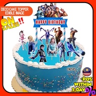 [CUSTOM NAME] Happy Birthday Cake Topper Soul Land Decoration Set Party Accessories Banner Hiasan Ke