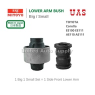 MITOYO Lower Arm Bush Front Big Small For TOYOTA Corolla AE110 AE111 AE101 EE100 EE111 Japan