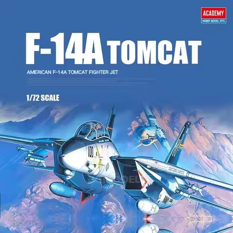1/72 Academy model diy toys 12471 F-14 Tomcat fighter Swing-Wing assembly Scale diy toys Model Kit