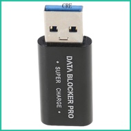 CRE USB Data Blocker Quick Charging Enabled Aluminum USB A To USB-A Data Blocker Protector Stop Data