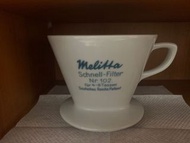 Melitta Schnell-Filter  Nr. 102 古董濾杯 手沖咖啡 陶瓷 梯型四孔 Vintage coffee dripper