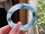 冰種翡翠天然翡翠玉鐲 A玉手鐲 玉鈪 • 冰種水墨丹青翡翠福鐲