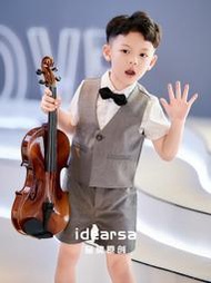 Metis 兒童小提琴鋼琴演出服男童夏季西裝套裝表演服主持人禮服男寶周歲