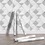 HIJAU 100K Package 4 Rolls of Snow Flower Wall Sticker Wallpaper, Green, Gray, Cream, Yellow Luxury 
