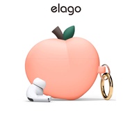 elago Peach Case Compatible with AP Pro 2 Case, 3D Cute Design Case Cover with Keychain, Supports Wi