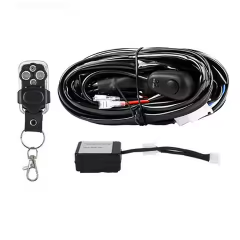 12V 24V LED 2in1 Offroad Light Bar Flashing Wire Group Harness Relay Kit With On Off Switch 2M for C