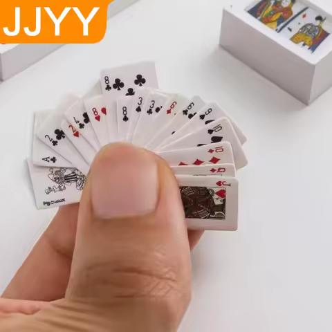 Mini Poker Cards Fun Finger Pocket Cards Cute Toys Random Style Collectible Playing Cards for Games 