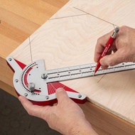 【New arrival】 Woodworkers Edge Ruler Protractors Angles Woodworking Ruler Angles Measure Tool Stainl