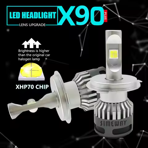 2Pcs Car Lights XHP70 H4 H11 LED H7 H1 HB3 D2S D2H H13 9004 LED Headlight Bulb 110W 30000LM HB4 Auto