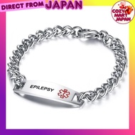 【from Japan】Rockyu Brand Popular Jewelry Bracelet Men's Stainless Steel Titanium Silver Medical Mark
