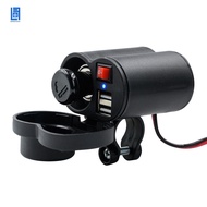 [New]Motorcycle USB Charger Phone 12V   Socket Dual USB Motorcycle  Socket Charger Waterproof