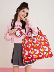 HELLO KITTY AND FRIENDS | SHEIN 紅色易摺疊攜帶式購物袋