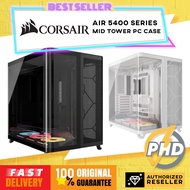 CORSAIR AIR 5400 Series Triple Chamber Mid-Tower PC Case (RS-R ARGB / LX-R iCUE LINK) Black White
