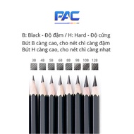 Deli Nuevo S999 pencil 3B-4B-5B-6B-7B-8B-9B-10B-12B - Soft, bold drawing pencil, specialized for ske