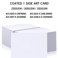 ready stock 20 sheets A3 A4 250gsm 300gsm 350gsm 1 side glossy 1 side matt art card white DIY card w