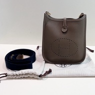 Hermes 愛馬仕大象灰mini Evelyne 伊芙琳  附件：塵袋
