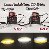 CR7 Lampu Tembak 1 Mata Laser Devil Senja Strobo High Low Kuning Putih Tipe CR8009 dan CR8008 Full A