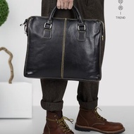 手工牛皮手提包 / 男士商務電腦包 / 真皮公事包單肩斜跨包