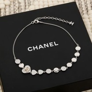 Chanel outlet necklace 愛心滿鑽雙 C 頸鏈 順豐包郵