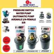 JETMAC PRESSURE SWITCH 3/8 (JPG1522) || PRESSURE SWITCH 3/8 (DOUBLE)(JPG1555) || PRESSURE SWITCH (JP