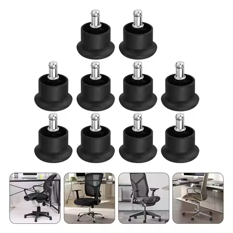 10Pcs Rolling Chair Feet Replacement Office Chair Wheels Stopper Office Chair Swivel Caster Wheels 2