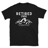 Funny Retired Since 1991 Design T-Shirt