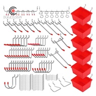 121 Piece Pegboard Hooks Set,Pegboard Accessories with Metal Hooks, Peg Board Organizer Accessories,