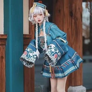 日系動漫風 藍色古風連衣裙 cosplay 服裝