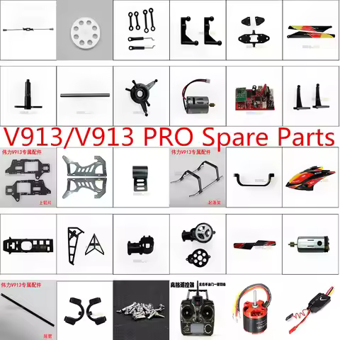 Wltoys V913/V913 PRO RC Helicopter Spare Parts blade motor servo receiver gear ESC Landing Balance b