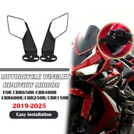 Motorcycle Mirrors Foldable Fixed Wing Mirrors Rear Vew Mirrors Side Mirror For Honda CBR650R CBR400