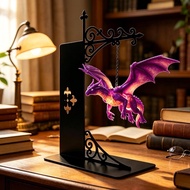 Bookshelf Lamp for Library Shelf LED Vintage Floating Dragon Book Nook for Library Reading Nook Stud