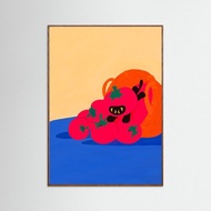 【掛畫】泰國插畫家 Erdy - 跑下來的番茄貓－貓咪插畫海報