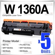 5x Compatible H* 136A W1360A H*136A W1360X Cartridge For H* LaserJet M211d M211dw MFP M236d M236dw M