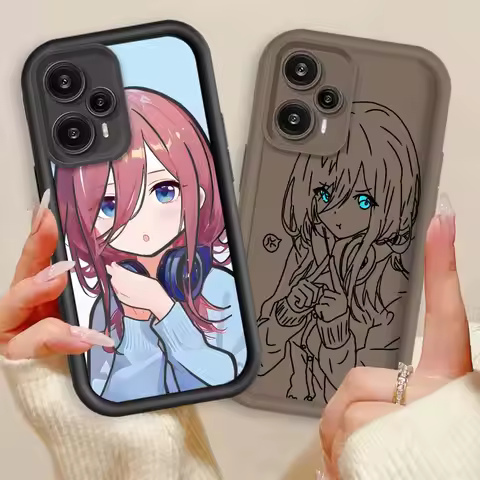 Nakano Miku Anime Cover For Xiaomi Poco X3 X4 X5 X6 X7 M7 M8 M4 M5 F6 F4 F5 F7 F8 Pro NFC Eye Ladder
