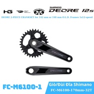 SHIMANO DEORE FC-M6100 32T 170/175mm Crankset 1x12 Speed Bicycle Disc Crankset for MTB