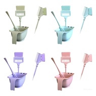 Toptime Hair Coloring Essential 4 Pieces Practical Hair Dyes Color Brush and Bowl Stirring Rod For P
