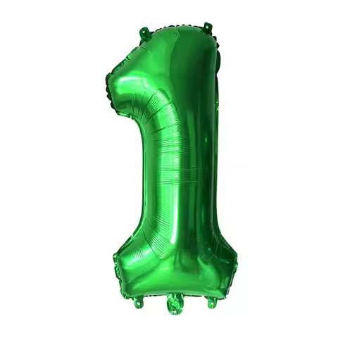32inch Green Number Balloon Digital 0 1 2 3 4 5 6 7 8 9 Aluminum Foil Ballon for Kids Birthday Party
