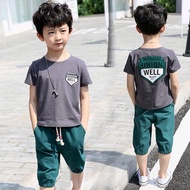 Boy short sleeve suit new summer boy handsome summer children's T-shirt ＋shorts