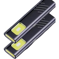 USB-C Rechargeable Pocket Flashlight - Compact Multi-Modes LEDC, IPX4 Rating, Magnetic Base & Clothe