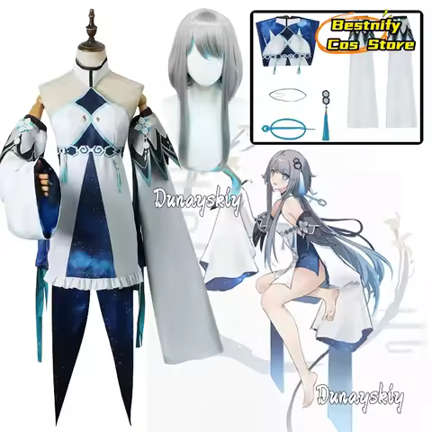 Guizhong 코스프레 costume Game Genshin impact cos Suits 80cm Wigs Hanfu Dress Full Set Clothes Anime Par
