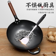 [In stock]Zhangqiu Pan Household Iron Pan Official Flagship Old-Fashioned Uncoated Iron Pan Handmade Non-Stick Wok Wok