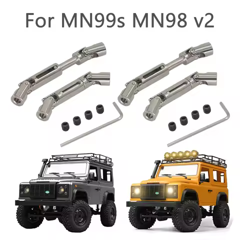 Newest MN98 MN99s V2 Steel Driveshaft 55-69mm 4MM Steel Drive Shaft For 2024 NEW MN 99S MN 98 1:12 2