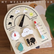 Children's toy wooden weather station learning observation station
