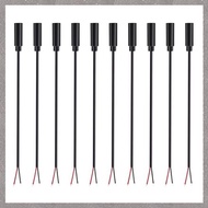 [M G L O] 10Pcs Replacement 3.5mm Female Jack to Bare Wire Open End 2 Pole Mono 1/8 Inch 3.5mm Jack 